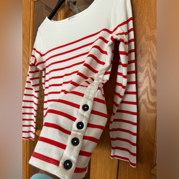Nautica Red and White Striped Crew Neck - Picture 3 of 5